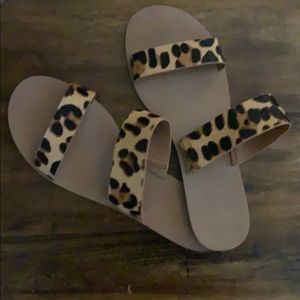 JCrew Leopard Sandals